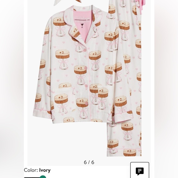 PJ Salvage Pink and White Espresso Martini Pajama Set - Picture 6 of 11